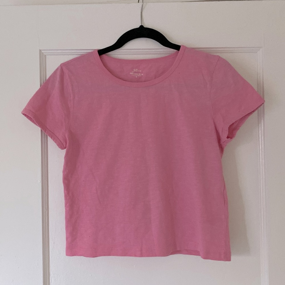 J crew pink organic slub 100% cotton baby t shirt